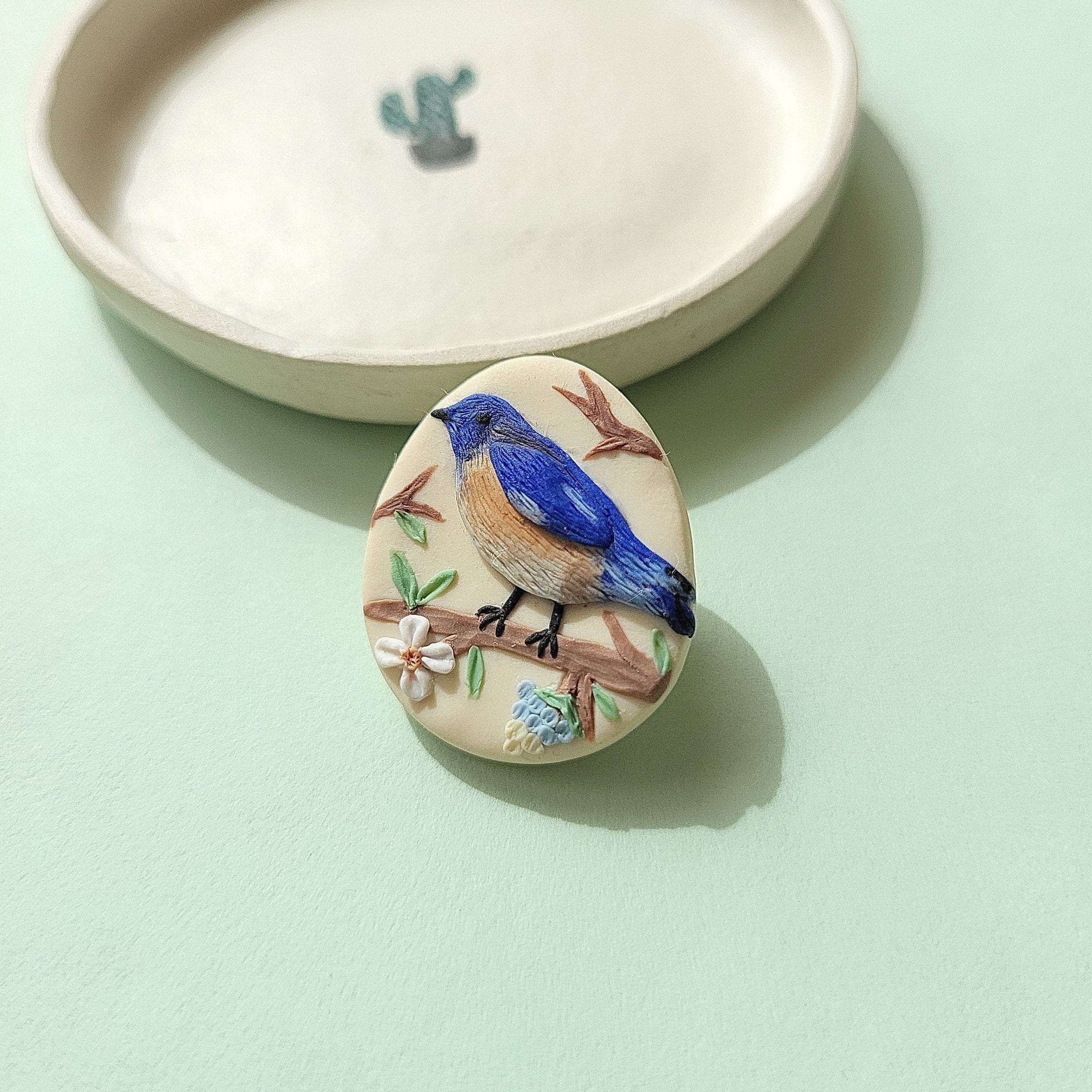 Broche Pájaro Azul