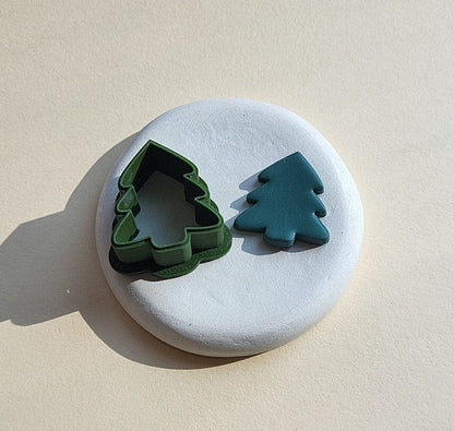 Cortador de galletas de árbol de Navidad, cortador de arcilla polimérica, varios tamaños