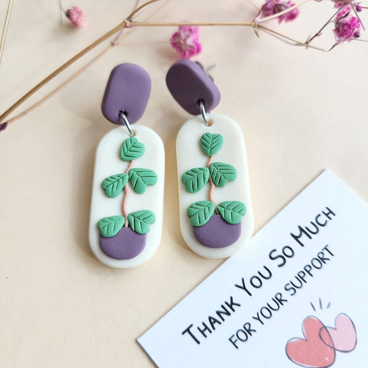 Hoya Plant Earrings, Polymer Clay Earrings, Botanical Earrings, Plant Lover Gift