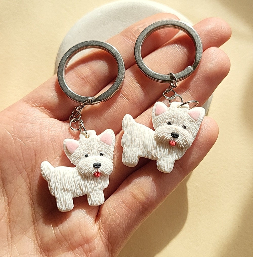 Cute Westie Keychain • Westie Dog Gifts