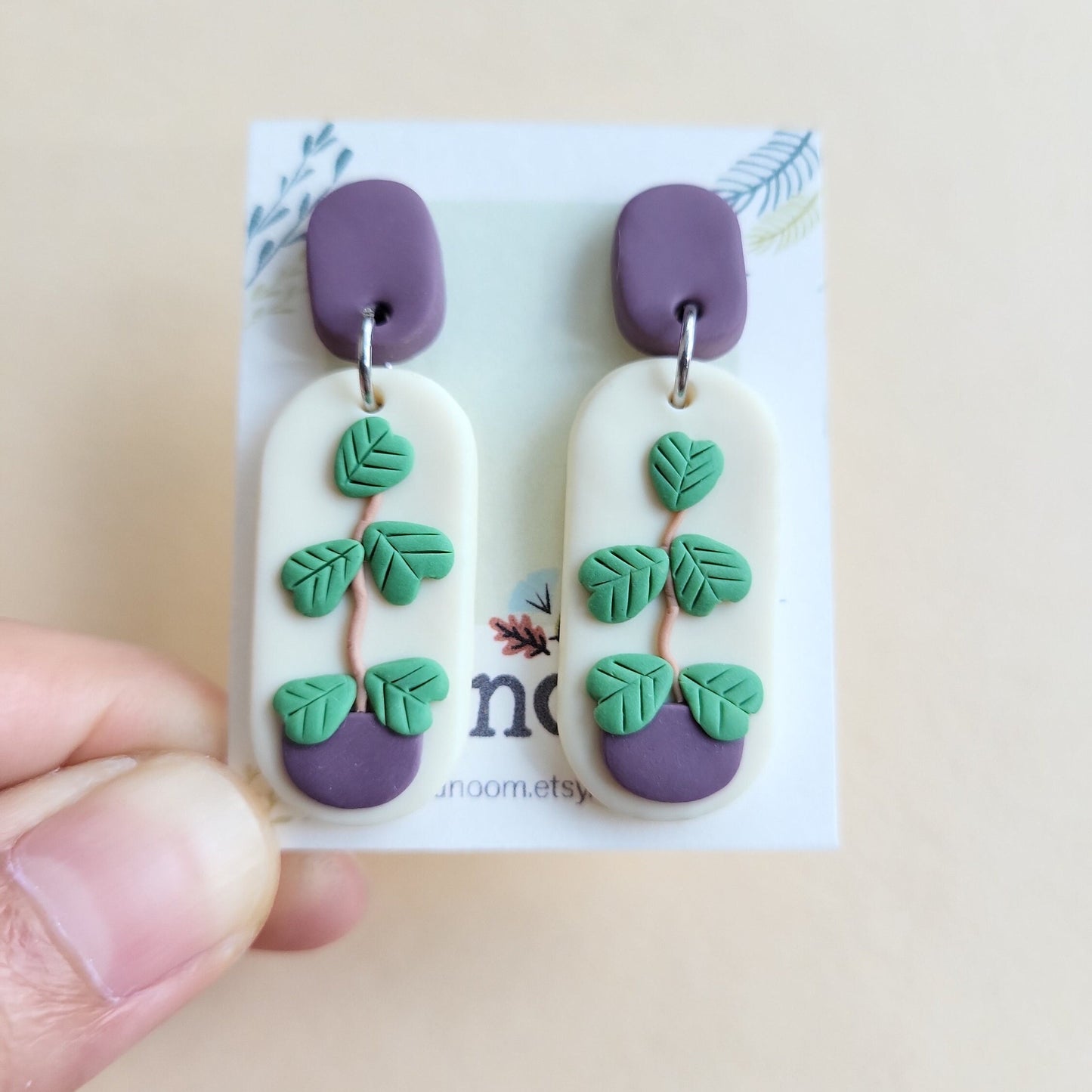 Hoya Plant Earrings, Polymer Clay Earrings, Botanical Earrings, Plant Lover Gift