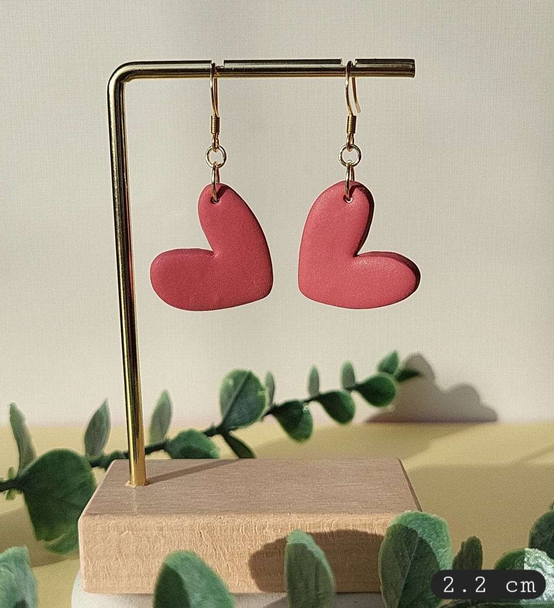 Cute Heart Earrings - Polymer Clay Earrings - Valentine's Day Jewelry