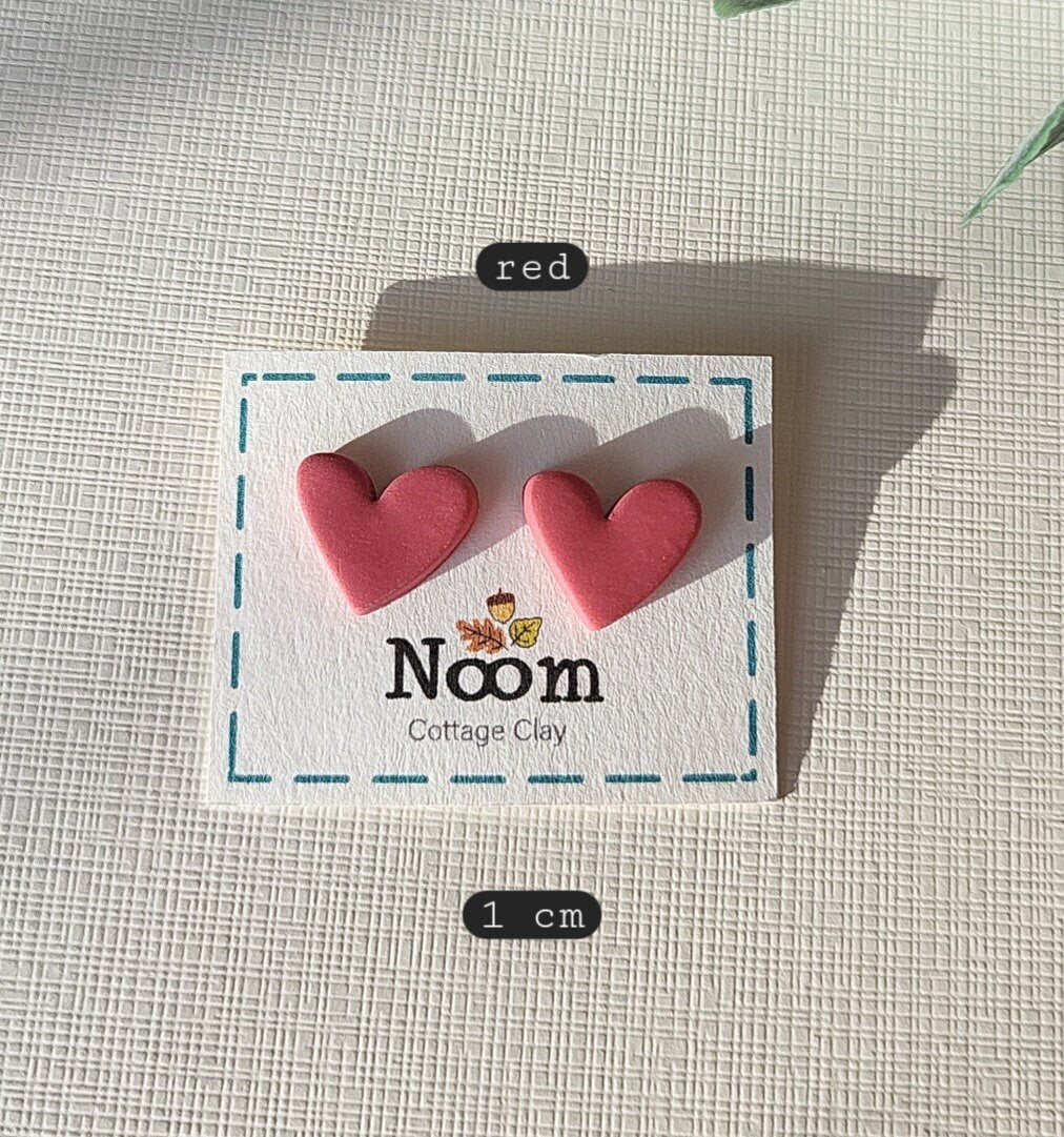 Cute Heart Earrings | Polymer Clay Earrings | Valentine's Day Jewelry