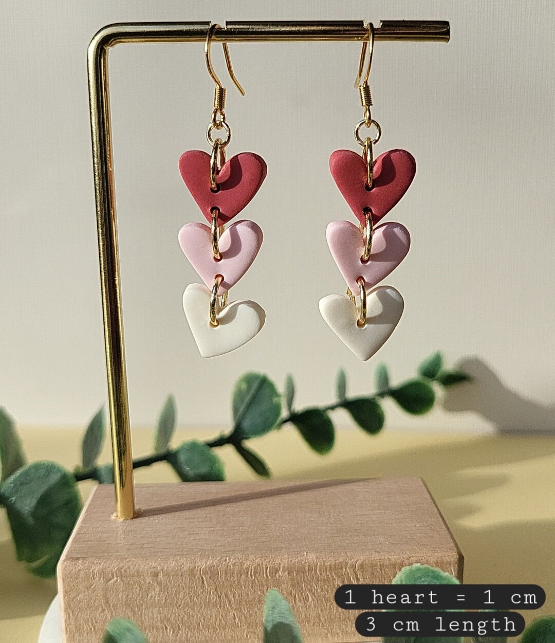 Cute Heart Earrings | Polymer Clay Earrings | Valentine's Day Jewelry