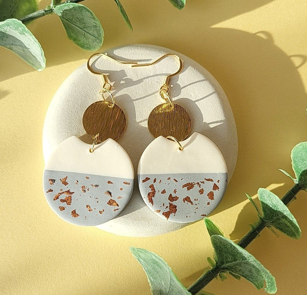 Dangle And Drop Polymer Clay Earrings