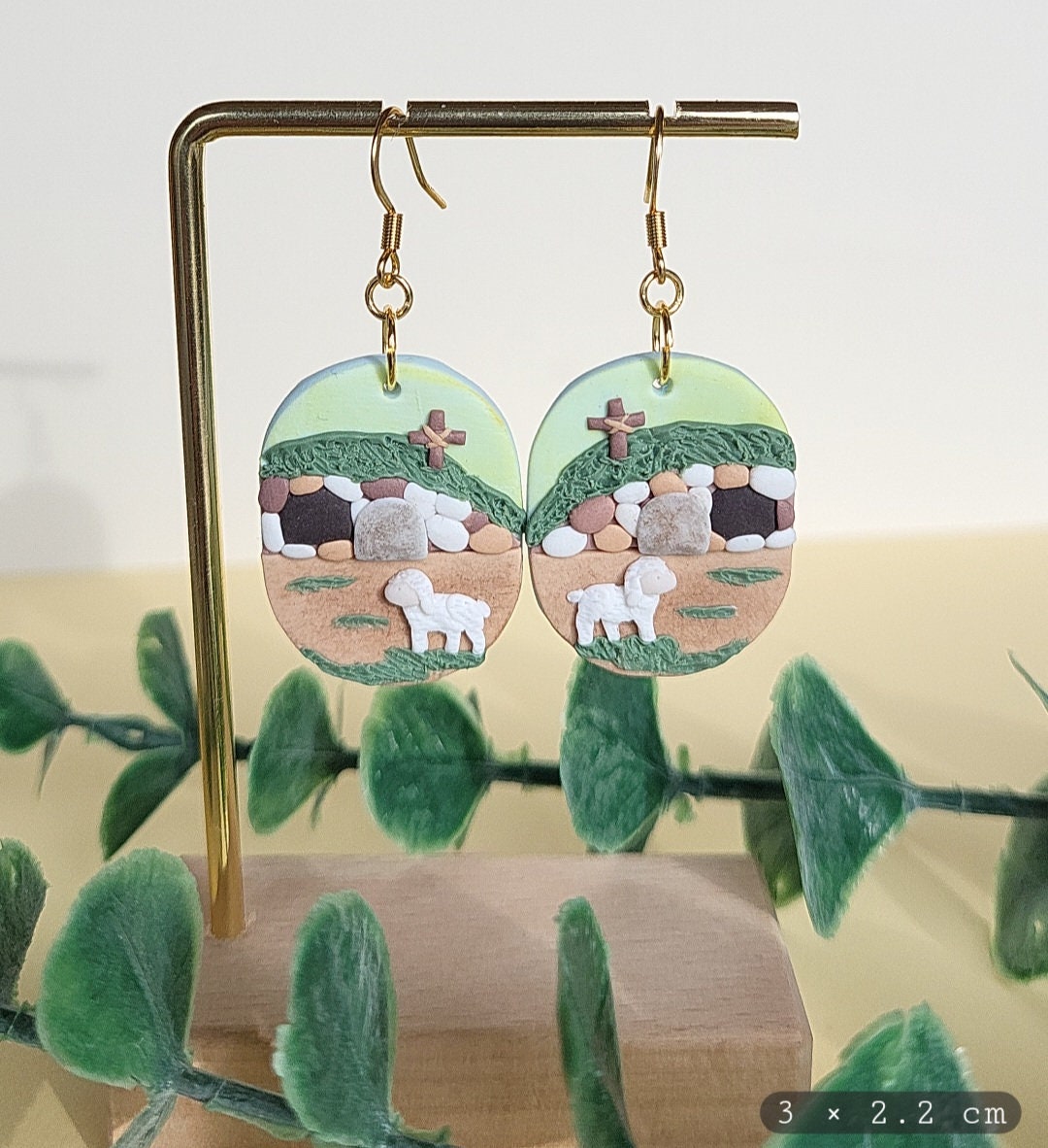 empty tomb scene earrings