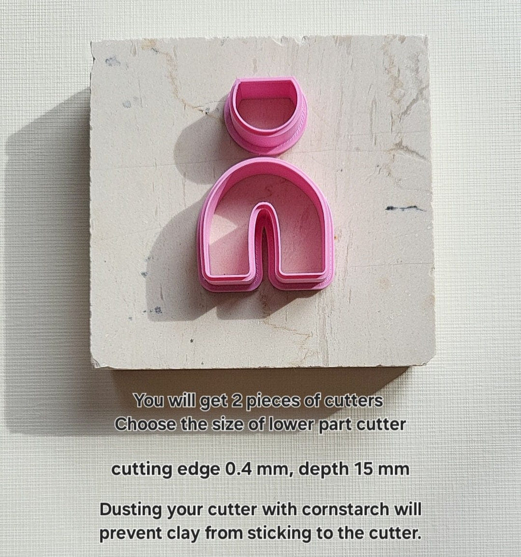 Arch Polymer Clay Cutter Set • 3D Printed Clay Cutter • Cookie Cutter • Multiple Sizes