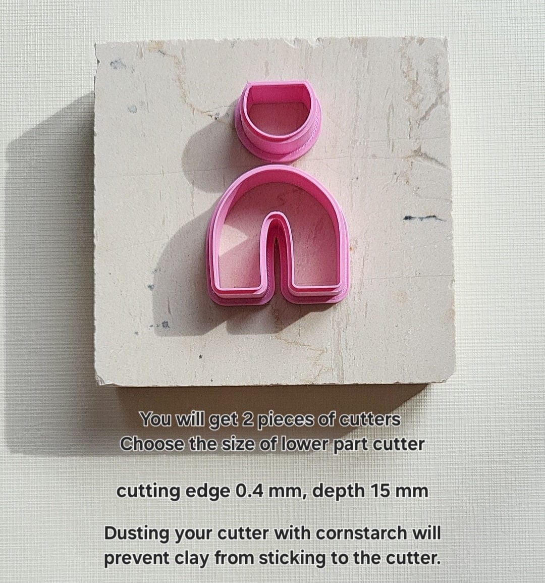 Arch Polymer Clay Cutter Set • 3D Printed Clay Cutter • Cookie Cutter • Multiple Sizes