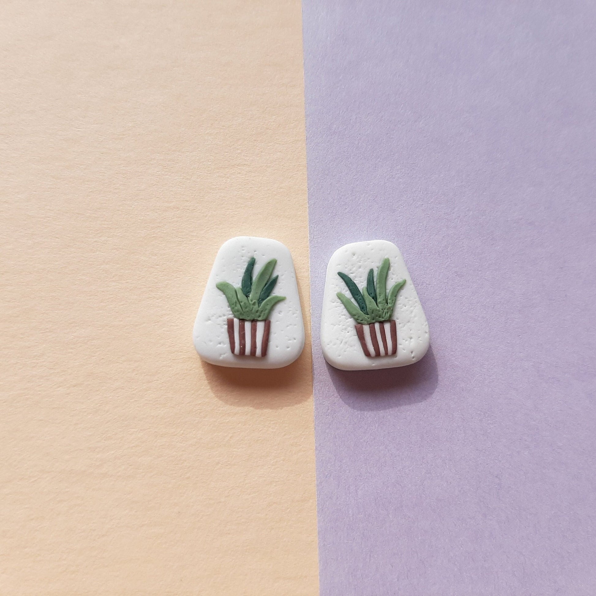 Aloe Vera stud earrings