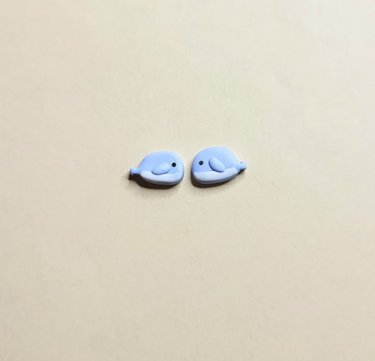 Cute Whale Stud Earrings • Ocean Creature Earrings • Polymer Clay Jewelry • Gift For Girl