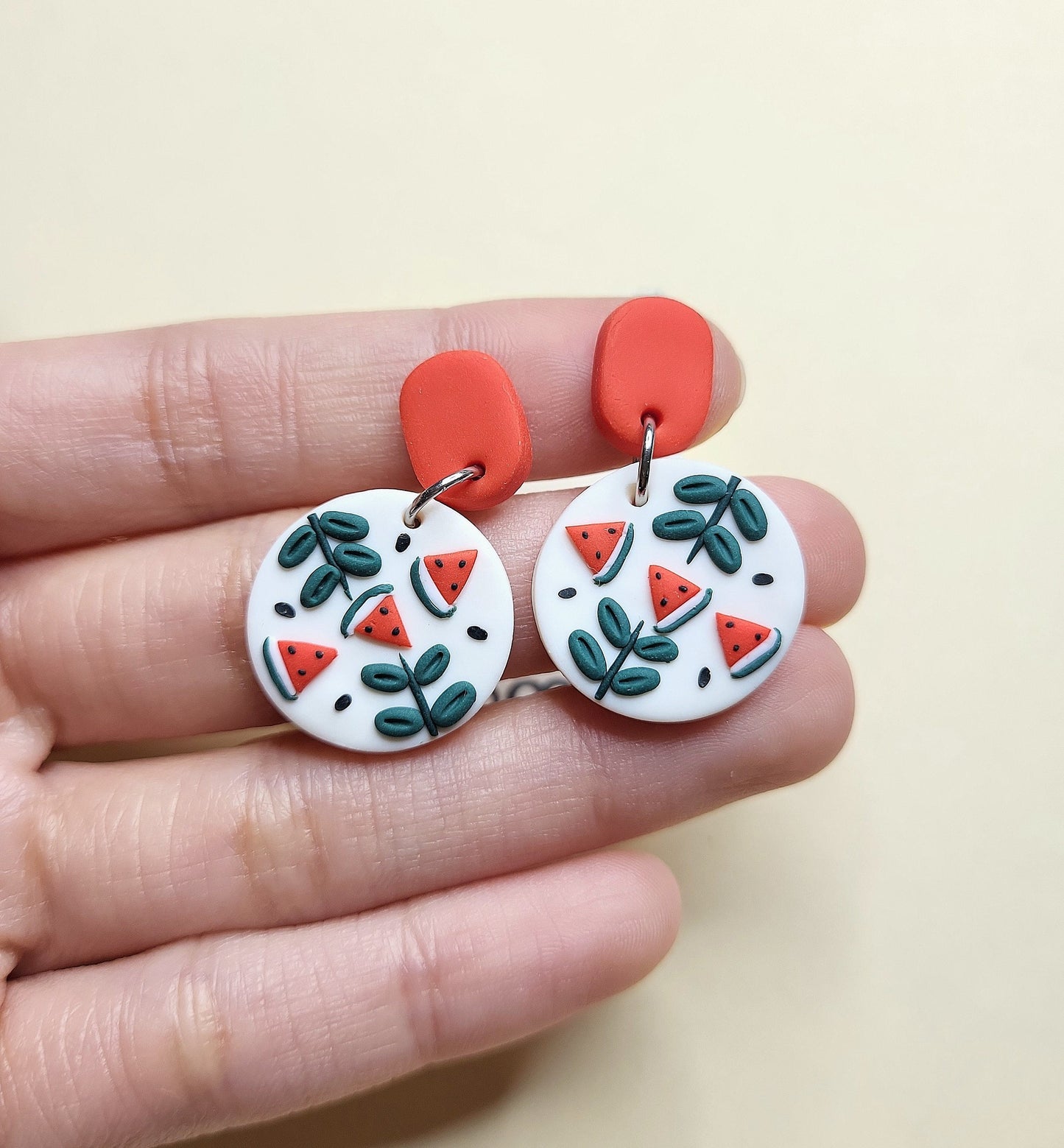 Watermelon Earrings • Cute Fruit Earrings • Polymer Clay Jewelry • Summer • Gift For Her