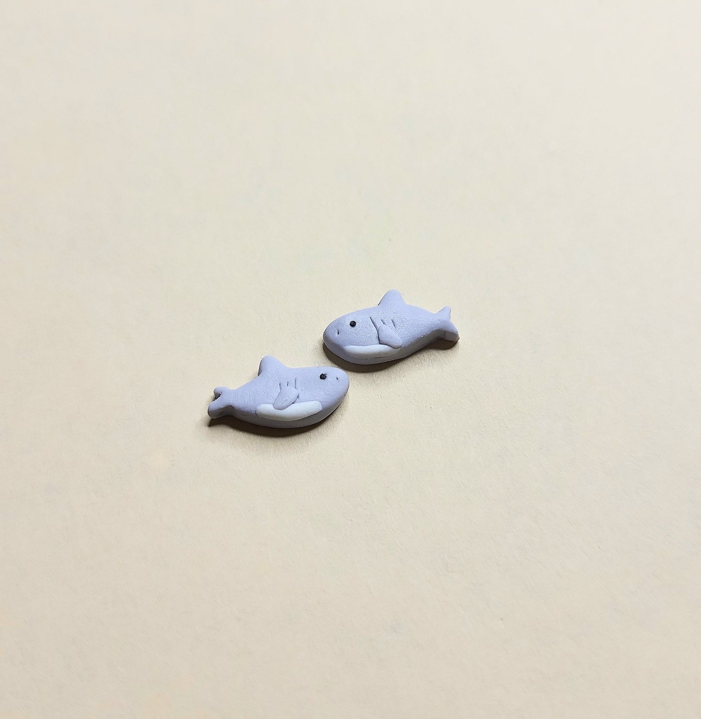 Shark Stud Earrings • Cute Shark Gift • Ocean Creature Earrings • Polymer Clay Jewelry • Gift For  Her