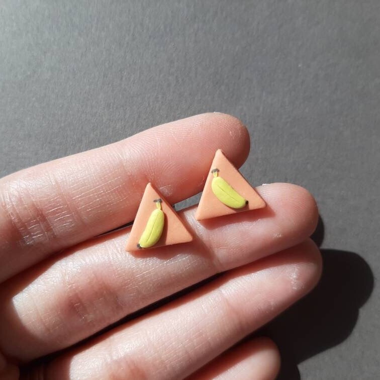 banana fruit earrings