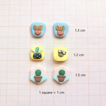Plant Stud Earrings - Plant Lover Gift