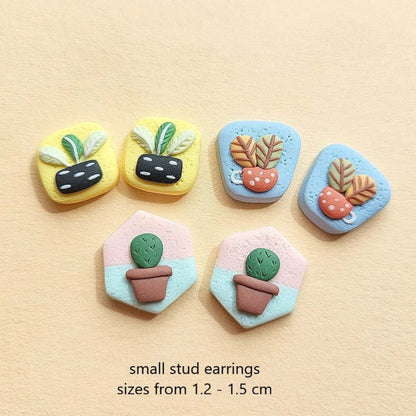 Plant Stud Earrings - Plant Lover Gift