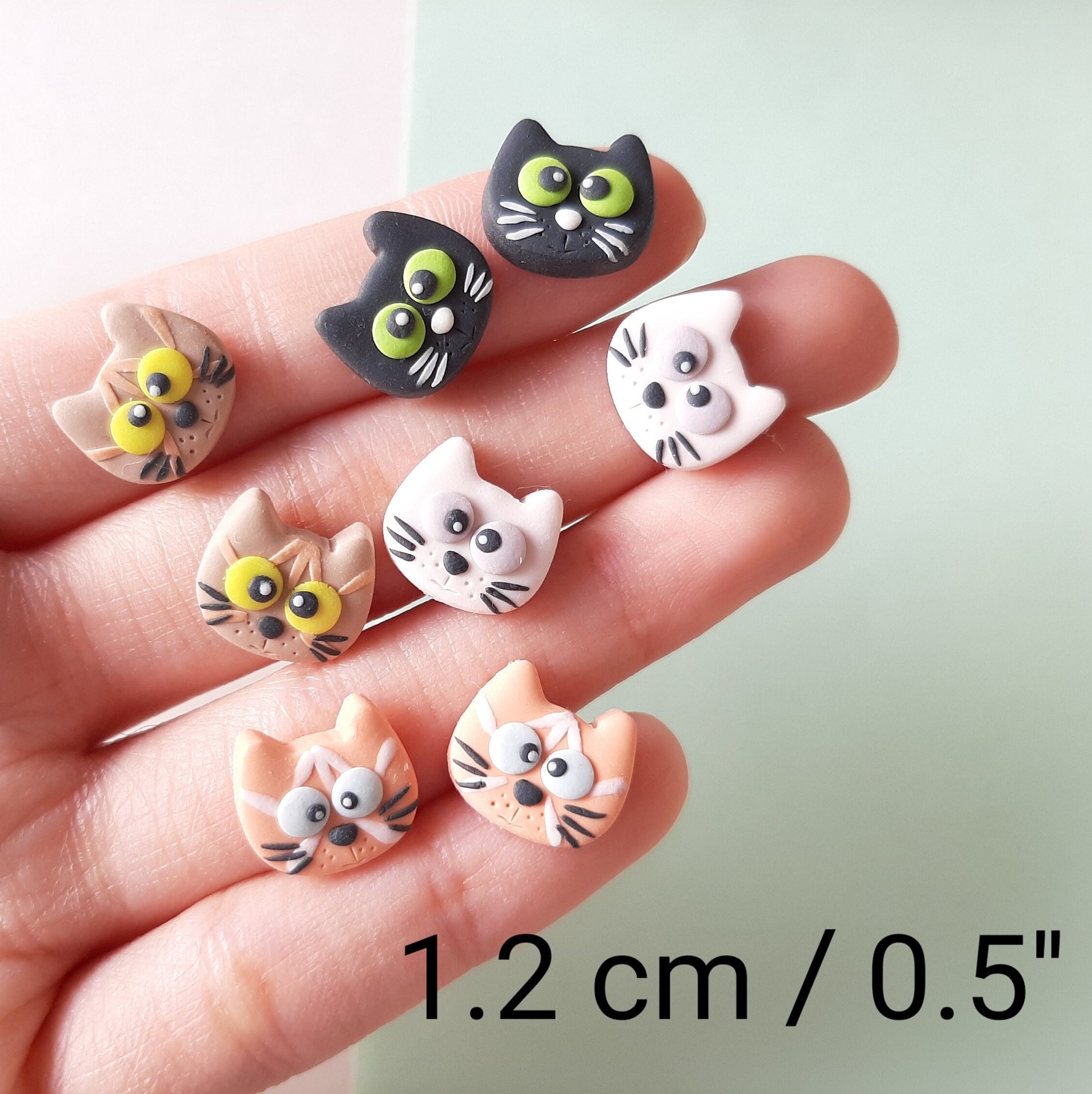 funny cat stud earrings