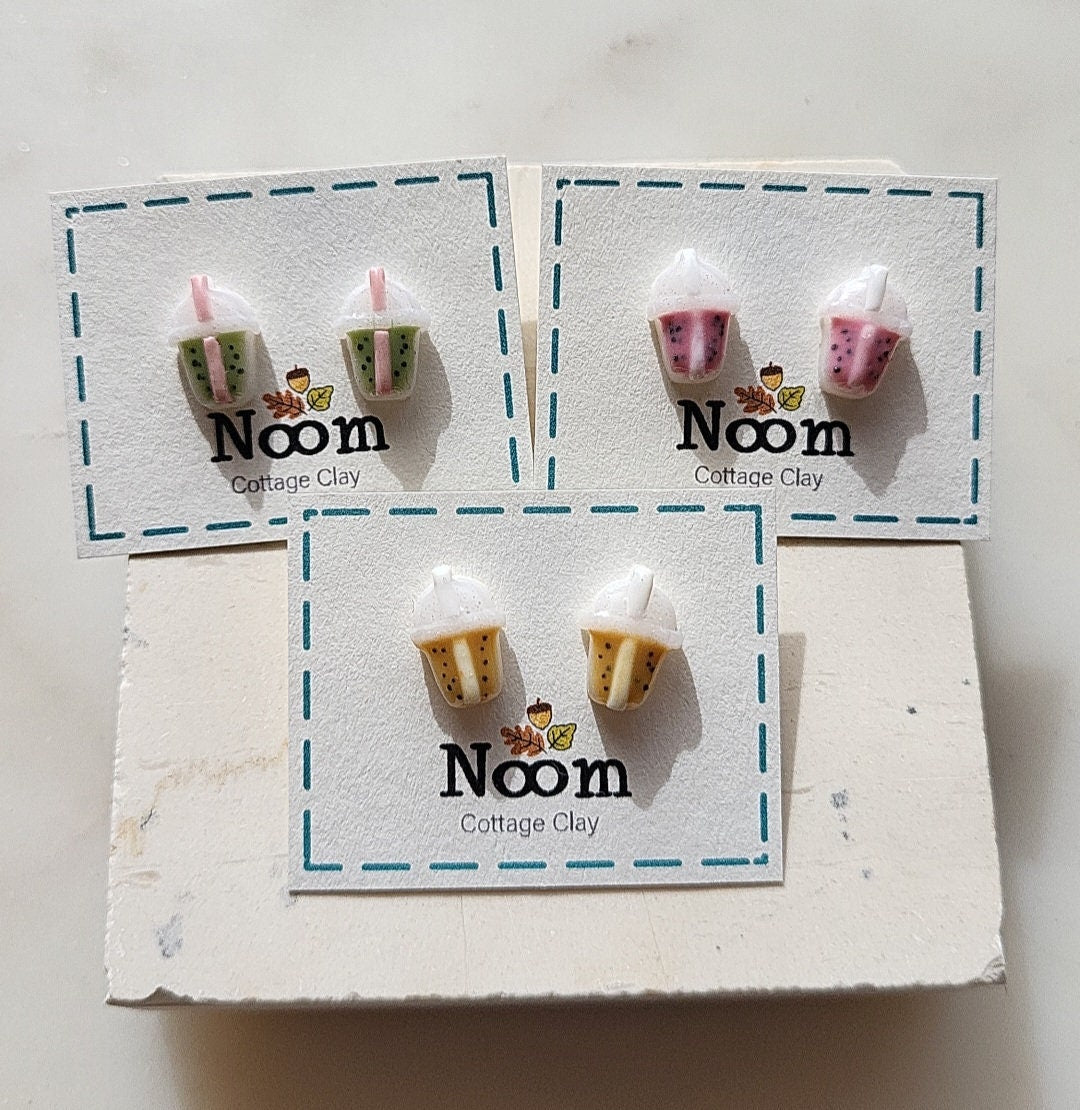 cute beverage earrings