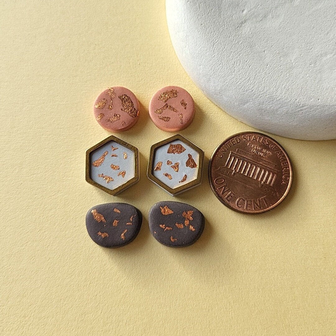 geometric trendy stud earrings 