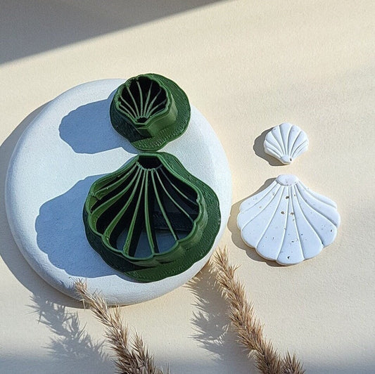 Shell Polymer Clay Cutter Set, 3D Printed Cookie Cutter, Multiple Sizes, Organic