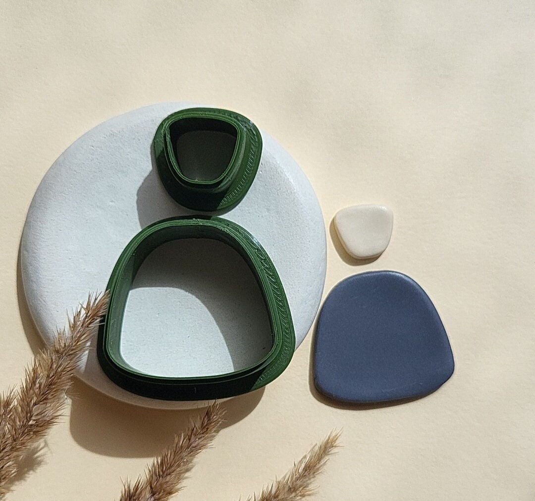 Rounded Trapezoid Polymer Clay Cutter Set, 3D Printed, Multiple Sizes