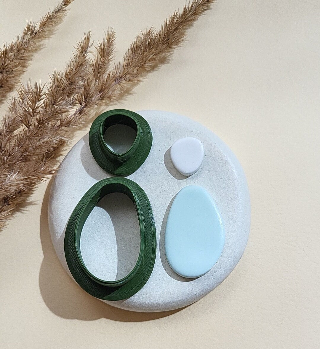 Cute Pebble Polymer Clay Cutter Set, 3D Printed Clay Cutter, Multiple Sizes