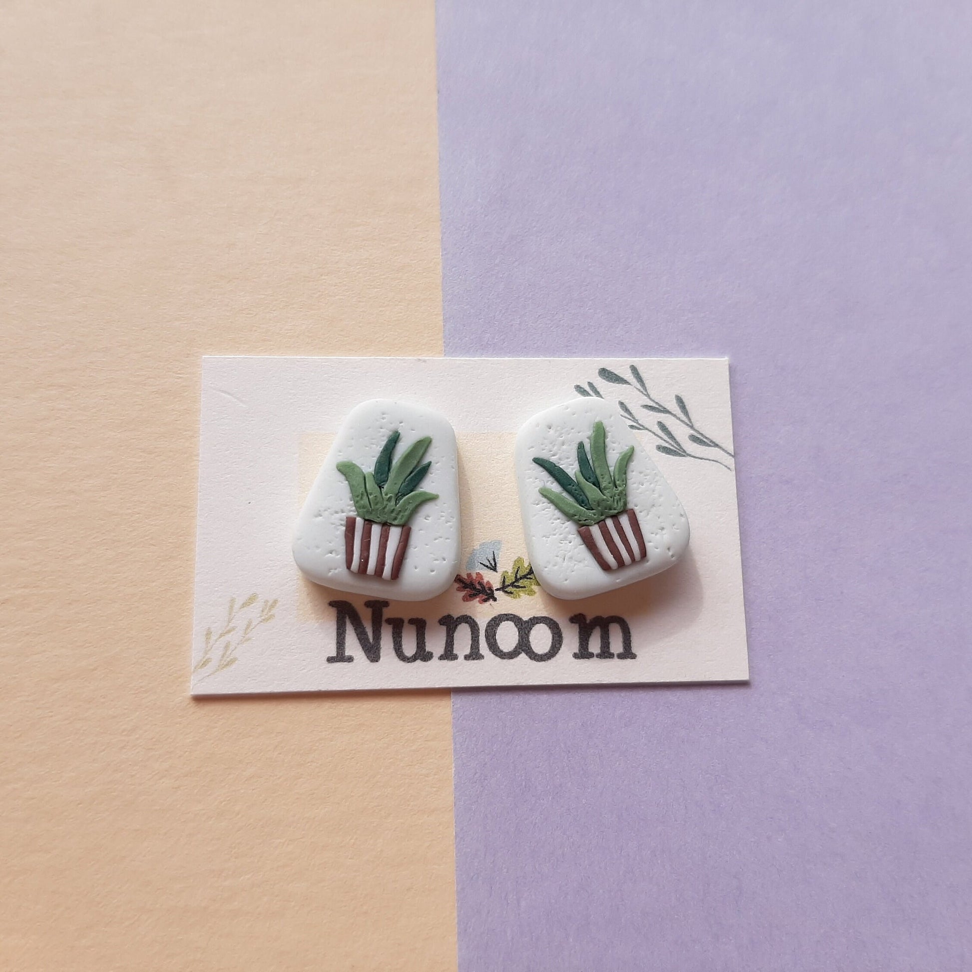 succulent stud earrings