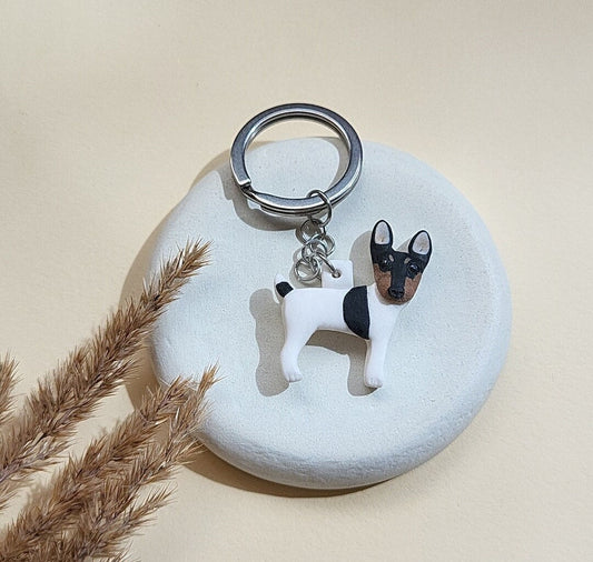 Toy Fox Terrier keychain