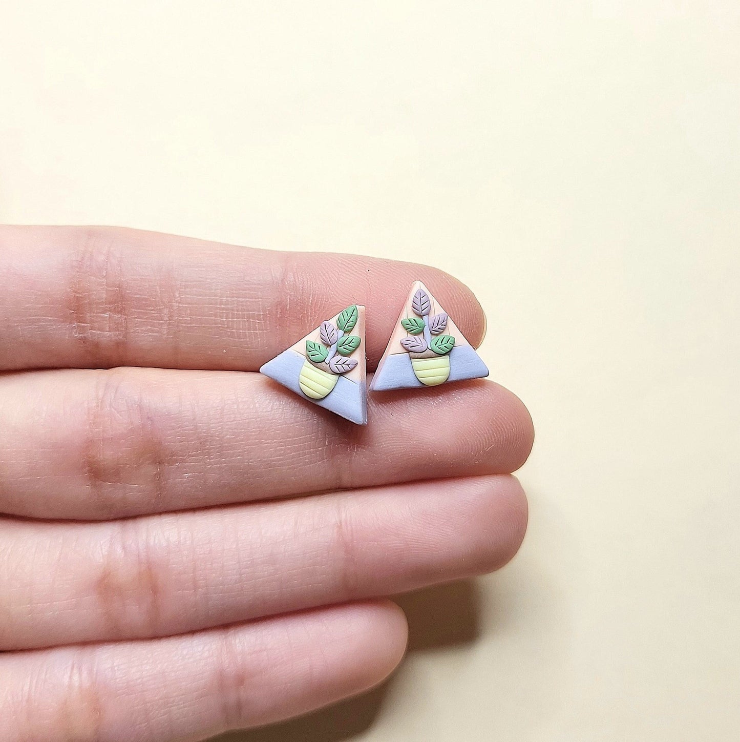 Plant Stud Earrings • Tree Earrings • Polymer Clay Jewelry • Gifts Under 20