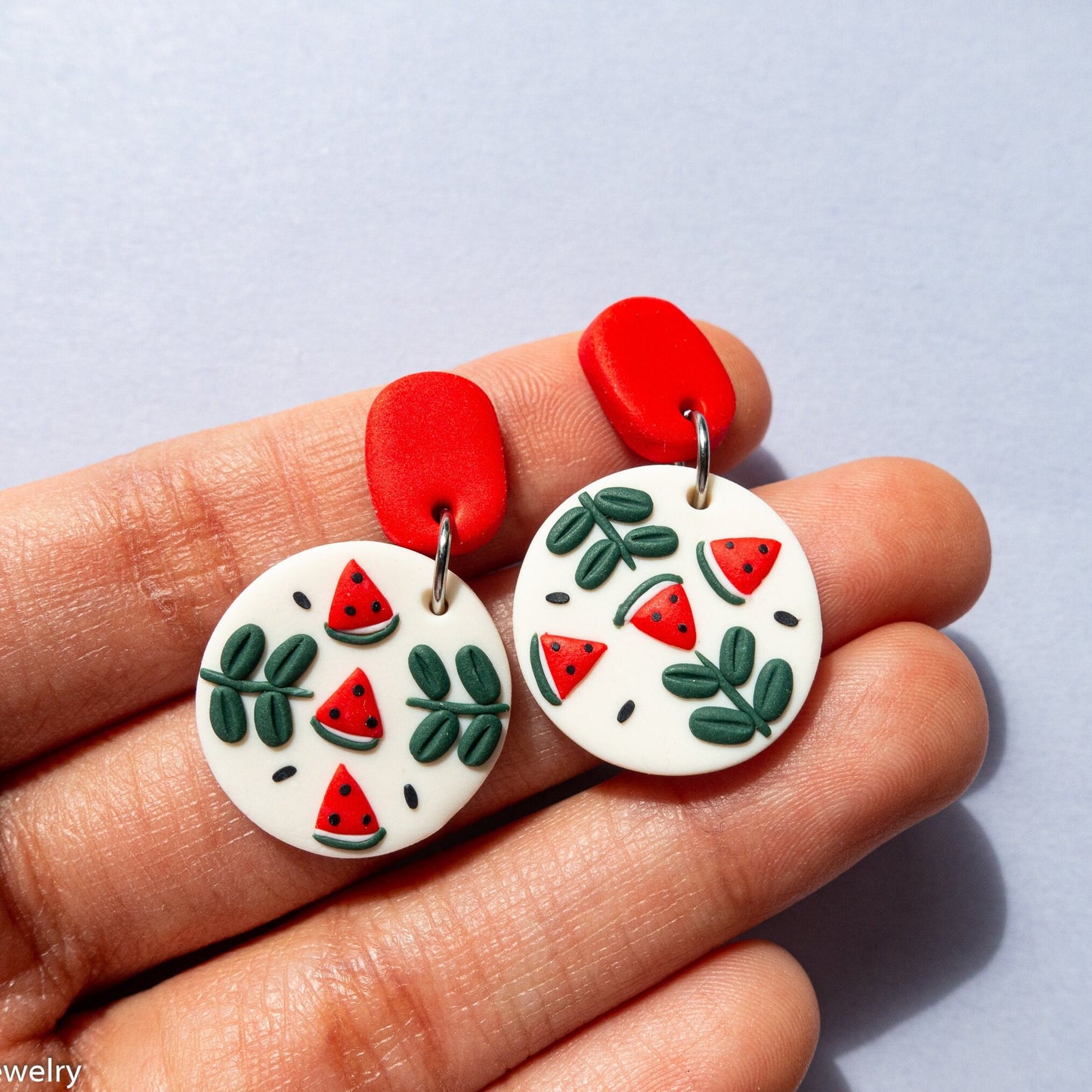 Watermelon Earrings • Cute Fruit Earrings • Polymer Clay Jewelry • Summer • Gift For Her