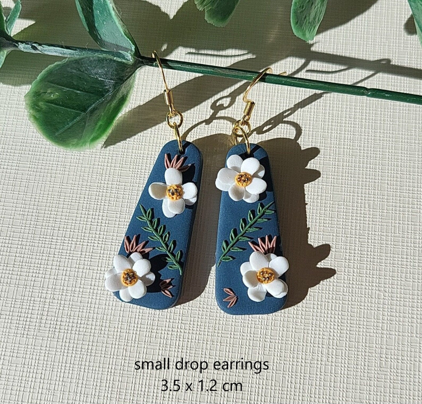 cute flower clay earrings