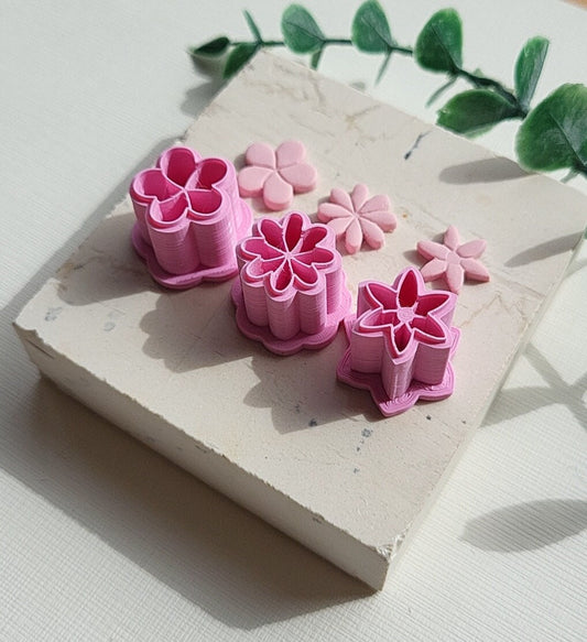 Flower Polymer Clay Cutter • 3D Printed Clay Cutter • Organic Cookie Cutter