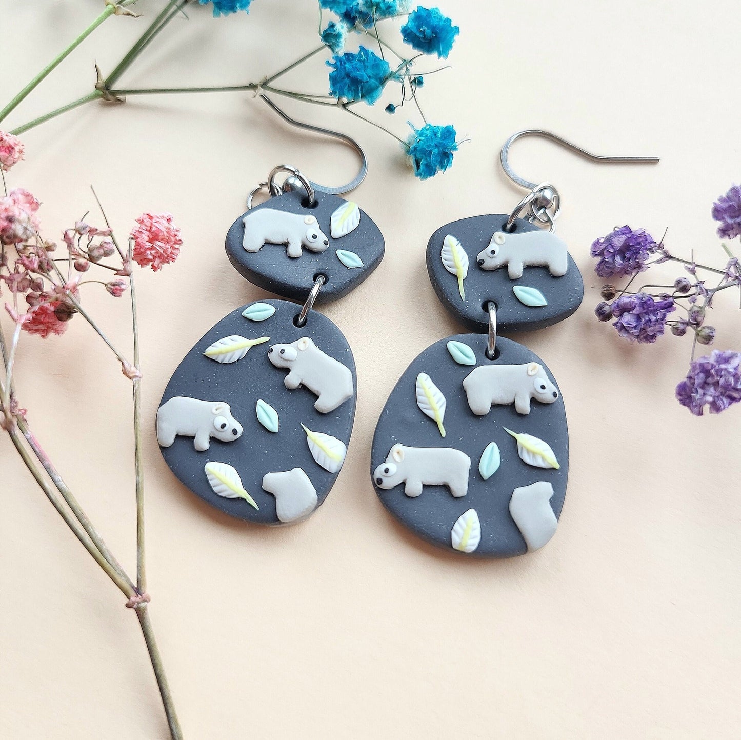 hippo earrings