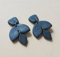 Minimal Black Clay Earrings