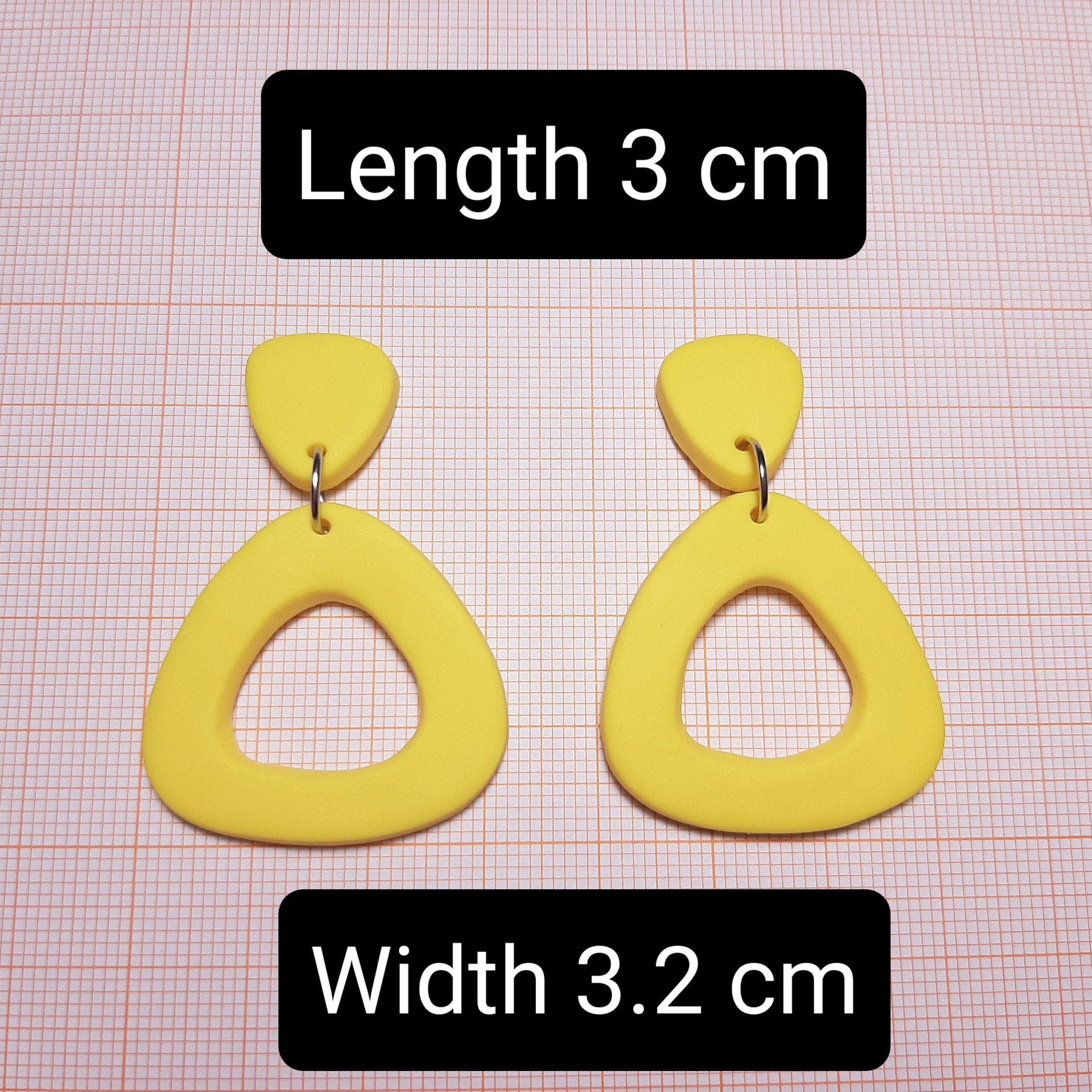 Minimalist Yellow Triangle Earrings