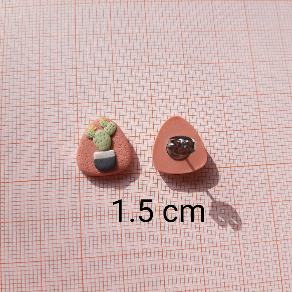 Cactus Stud Earrings - Cute Succulent Gifts For Her