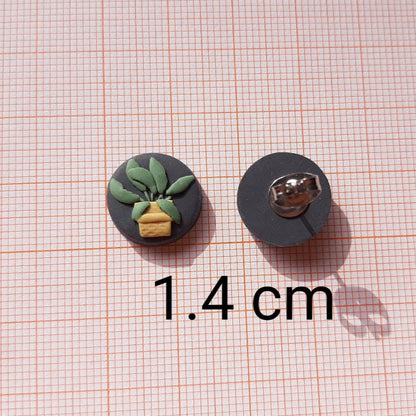 Cute Plant Stud Earrings - Plant Lover Gift For Women