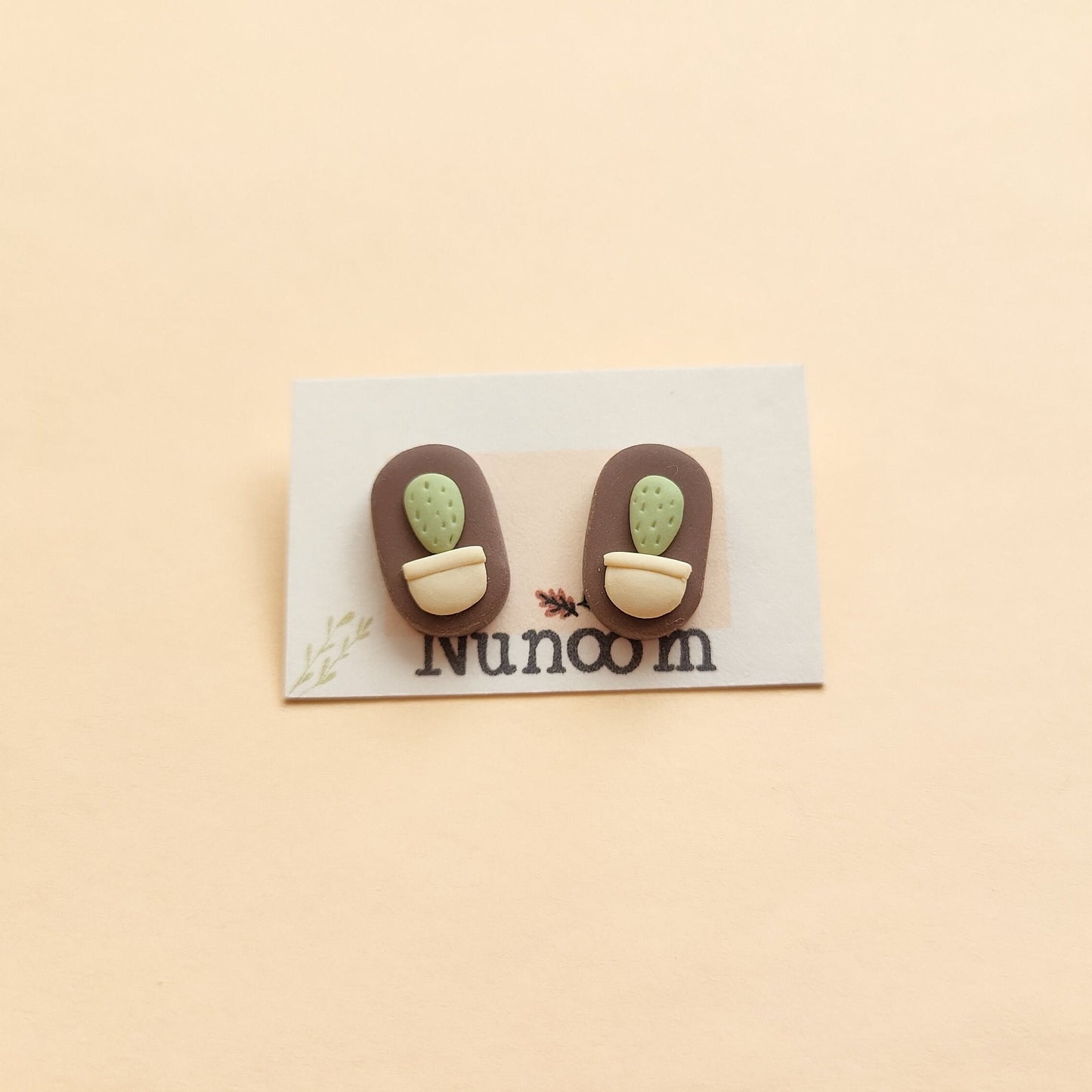 Cactus Stud Earrings • Cute Succulent Gifts