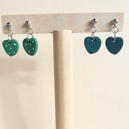 Small Monstera Leaf Earrings - Cute Plant Gifts