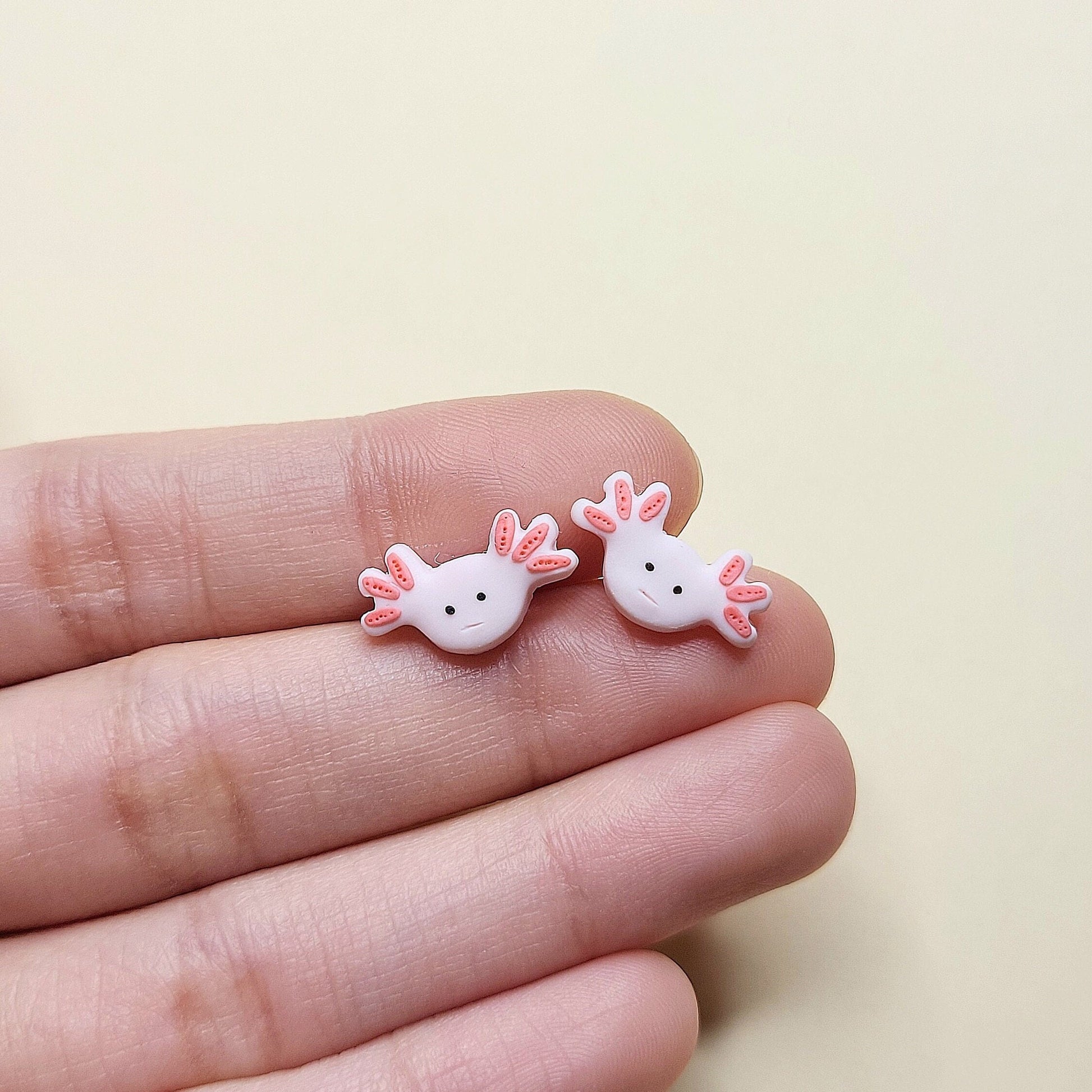 axolotl stud earrings