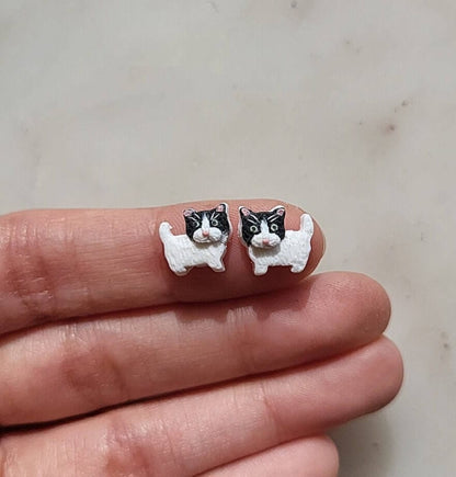 Niedliche Katzenohrringe • Personalisierter Katzenschmuck • Geschenke für Katzenliebhaber