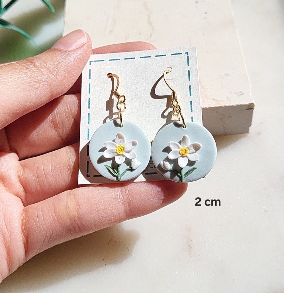 March birth flower earrings