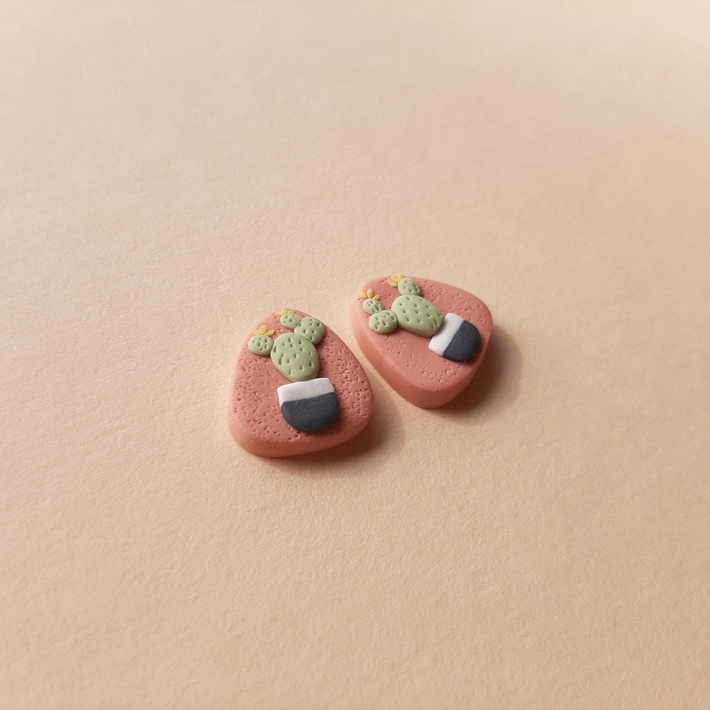 Cactus Stud Earrings - Cute Succulent Gifts For Her