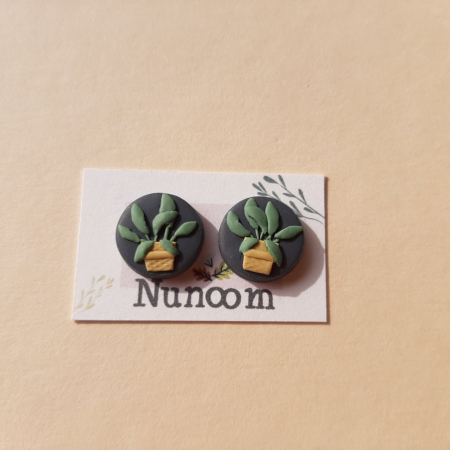 Cute Plant Stud Earrings | Polymer Clay Jewelry | Plant Gift For Women