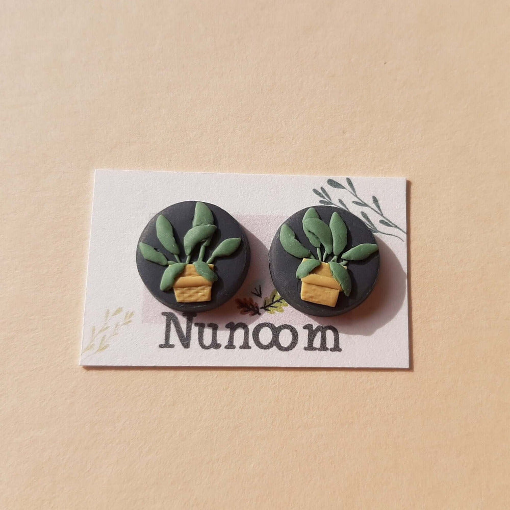 Boucles d'oreilles clous plante mignonnes | Cadeau pour amoureuse des plantes pour femmes