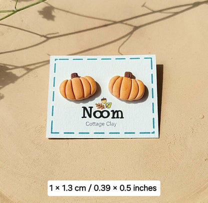 Pumpkin Stud Earrings