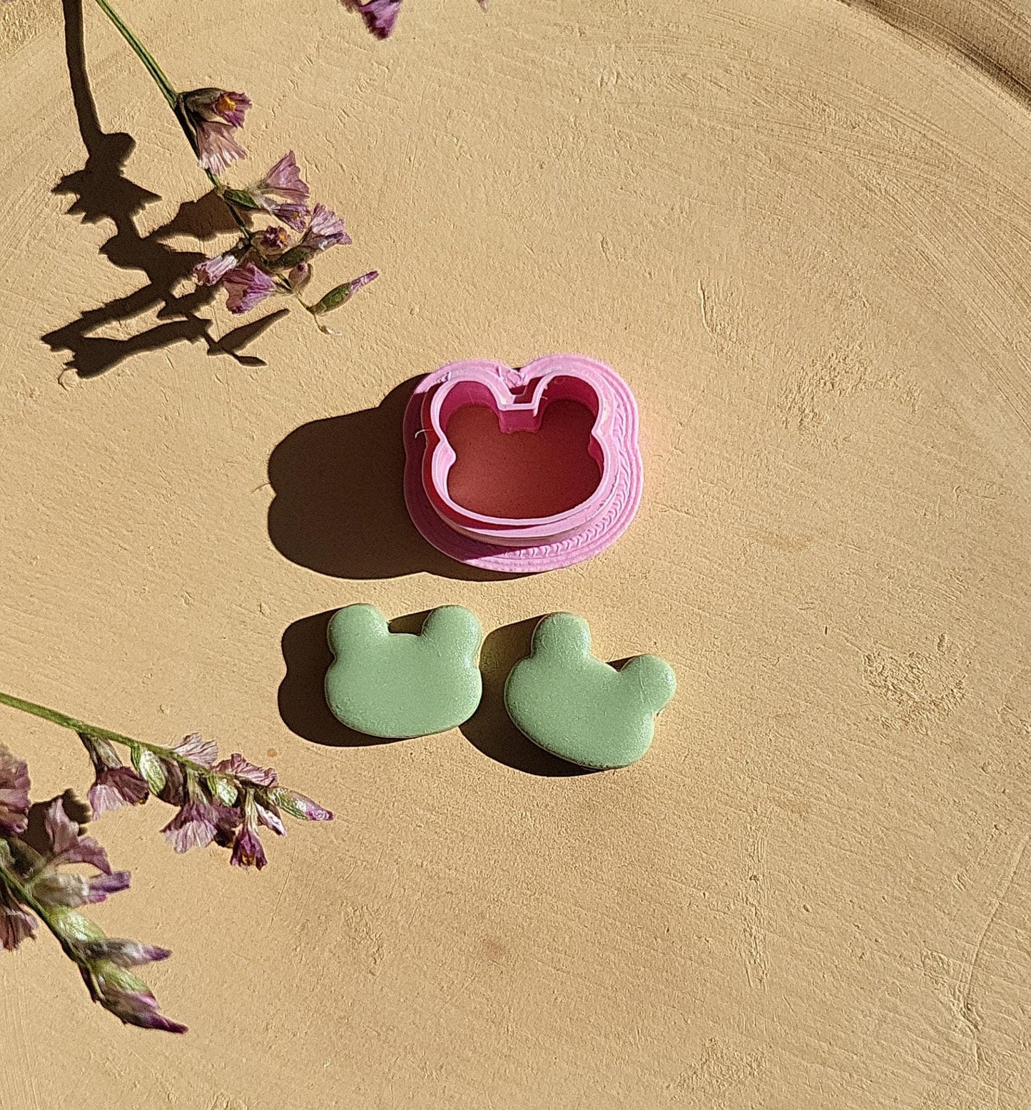 Frog Polymer Clay Cutter • Cute Animal 3D Printed Cookie Cutter • 1/2 inches • 2.5 cm • Multiple Sizes