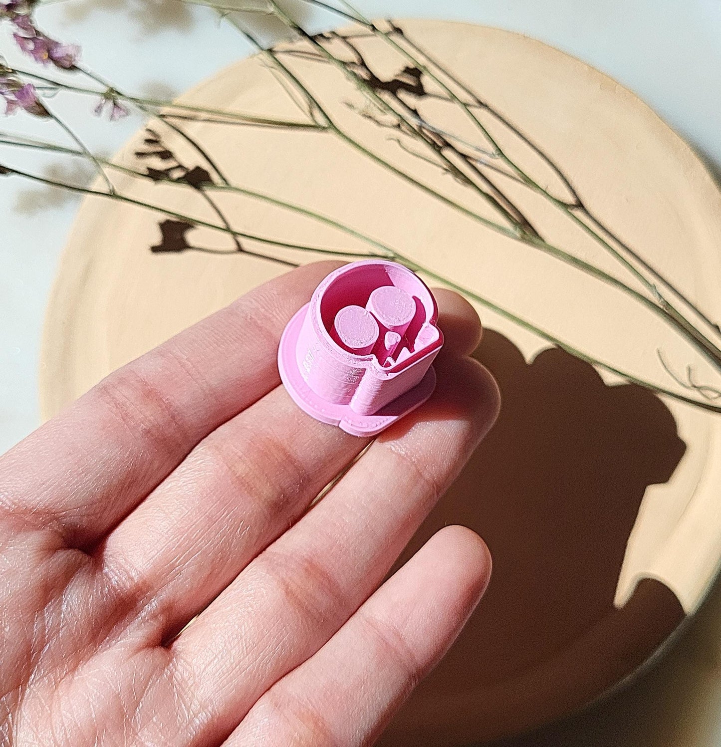 Skull Polymer Clay Cutter • Spooky Halloween • Autumn Fall Embossed Clay Cutter • 1/2 inches • Sharp Clay Cutter • Multiple Sizes