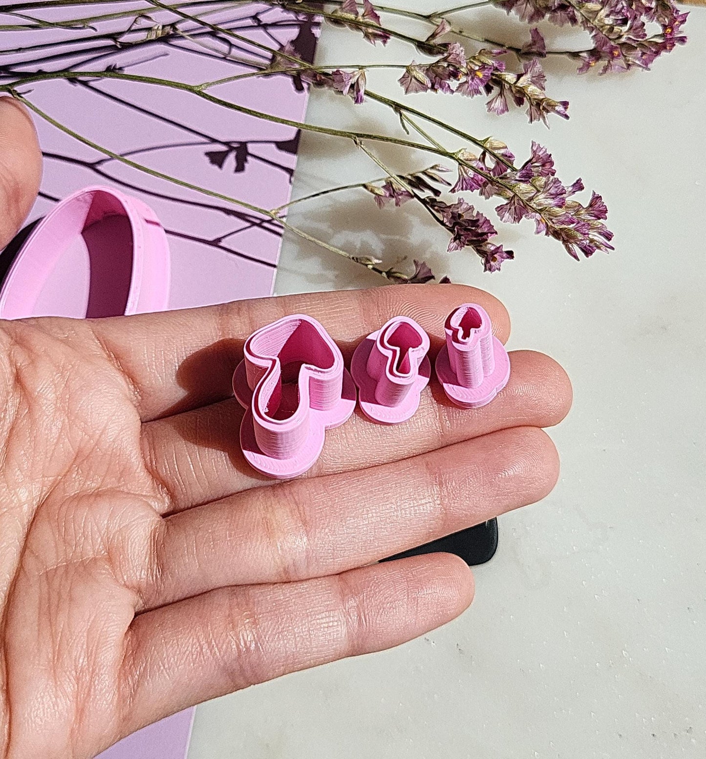 Mushroom Clay Cutter Set Of 3 • Micro Small Mini Clay Cutter • Cute Fall Autumn Polymer Clay Cutters