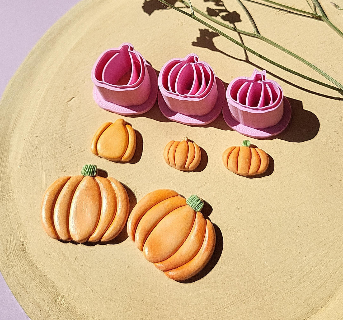 Pumpkin Polymer Clay Cutter • Cute Fall Embossed Pumpkin Clay Cutter • 1/2 inches • 2 cm • Sharp Clay Cutter • Halloween • Autumn