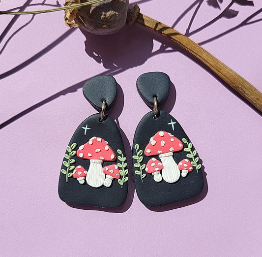 cute mushroom earrings